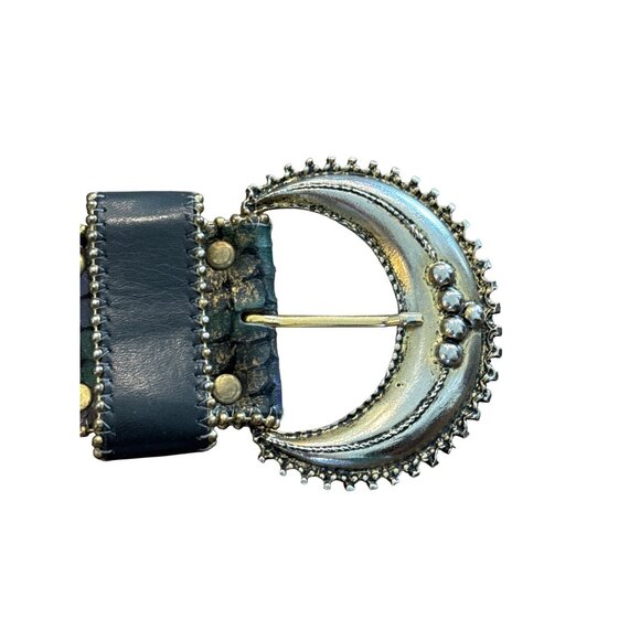 Nina Arjani Genuine Leather Womens Handcrafted Embellished Belt Adjustable Black - Picture 5 of 11